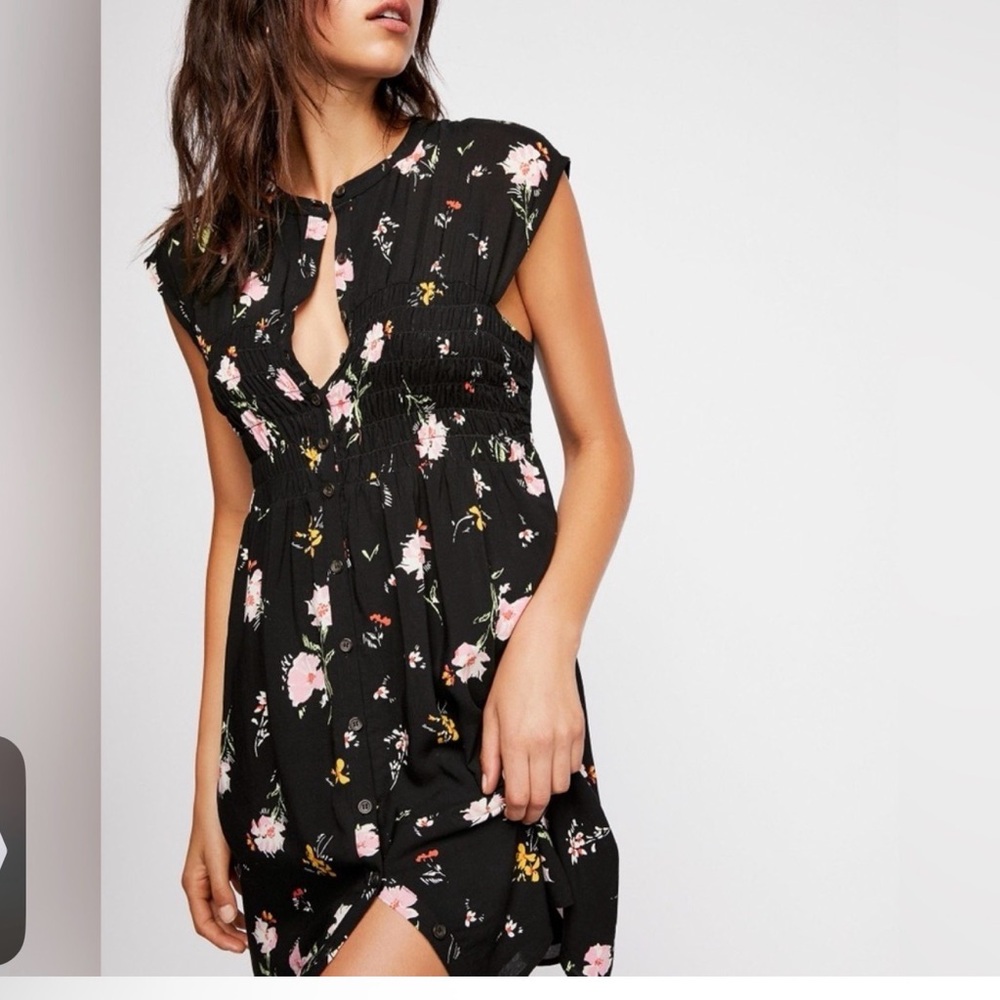 Free People Floral Button-Down Dress